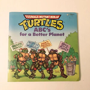 Vintage 1991 TMNT Teenage Mutant Ninja  Turtles ABCs For a Better Planet Book